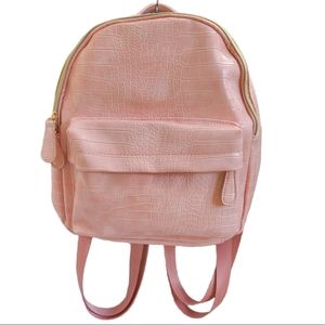 Ulta Biore Mini Snakeskin Texture Light Pink Backpack New / Never Used